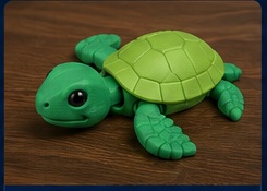 Green flexi turtle 3D print concept