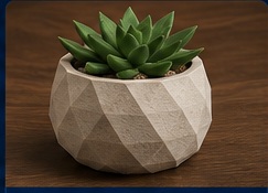 Geometric 3D printed succulent planter concept